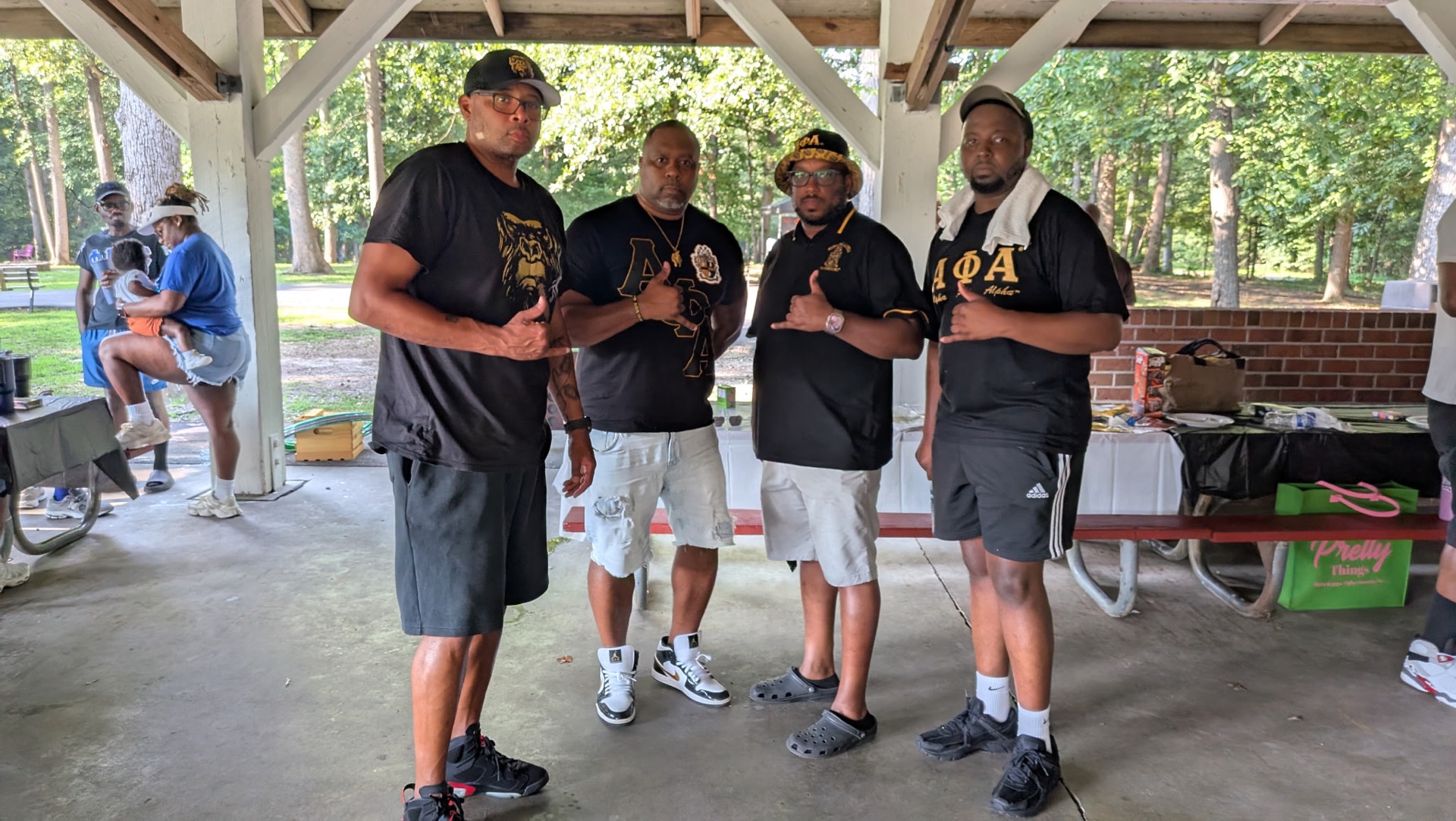 Brothers at the 2026 Petersburg Pan-Hellenic Council Picnic
